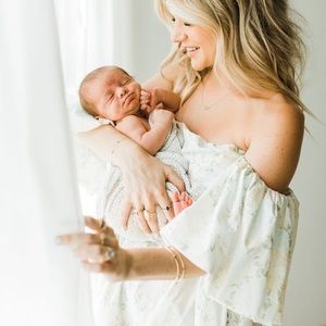 Pastel Floral Off the shoulder dress